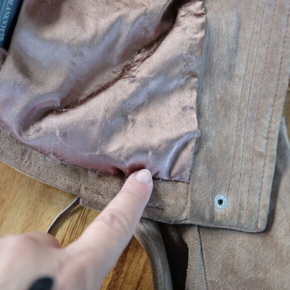 BLANKNYC Jacket Women Sz S 100% Suede‎ Leather Moto Cropped Western Rodeo - Picture 8 of 16